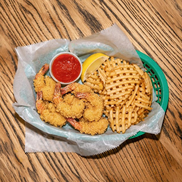 Deep Fried Gulf Shrimp.